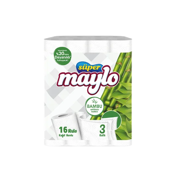 MAYLO BAMBU KAĞIT HAVLU 3 KATLI 16'LI